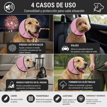 Rincón Peludo® | Protector Acústico Antiestrés para Perros